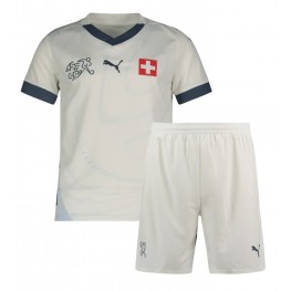 Zwitserland Uit tenue Kids EK 2024 Korte Mouw (+ Korte broeken)